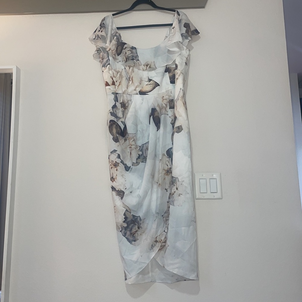 City Chic English Garden White Midi Cocktail Dress SZ 14 NWT - Picture 4 of 8